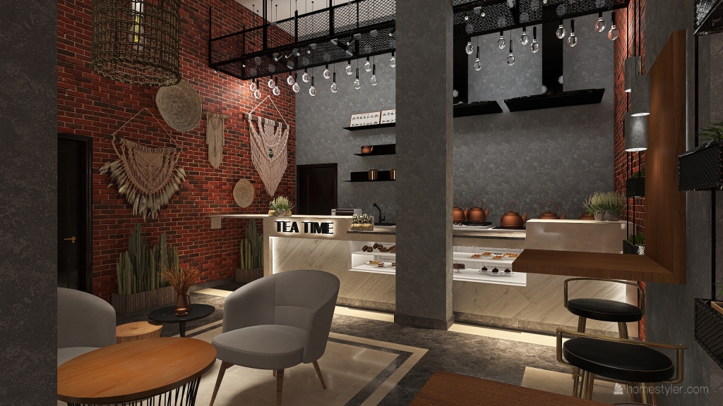 11x13 coffee shop Design, tea shop interior design idea