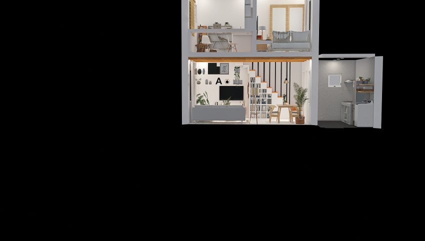 Muji Inspired Home 3d design picture 37.78