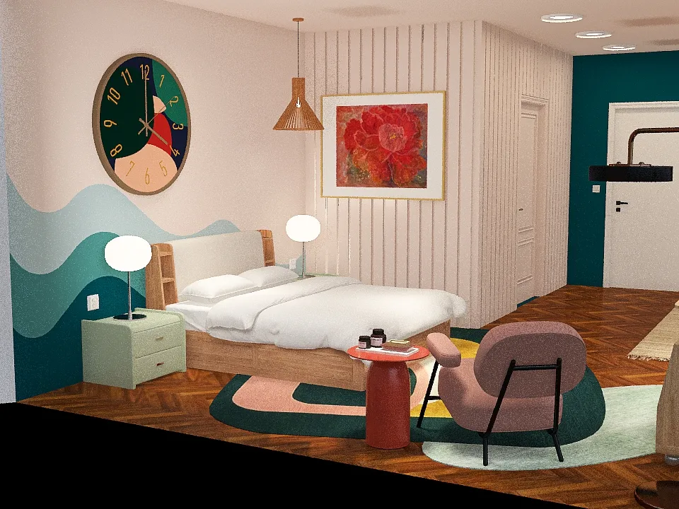 Average Bedroom 3d design renderings