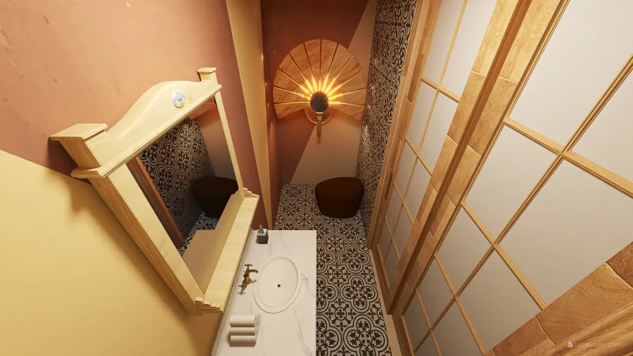 VIP restroom 3d design renderings