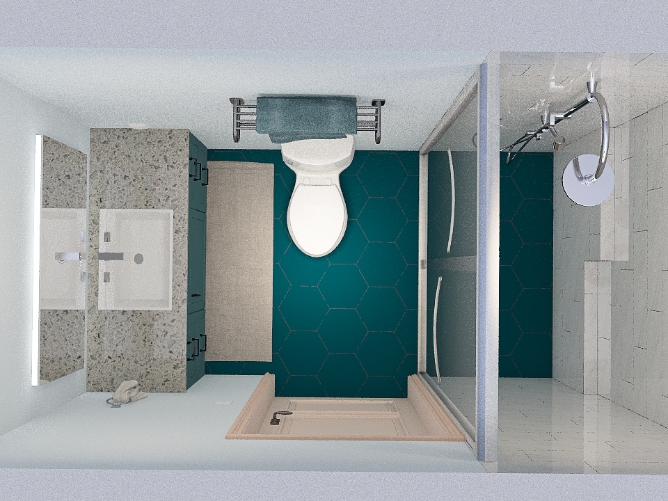 Hotel Bathroom 3d design renderings