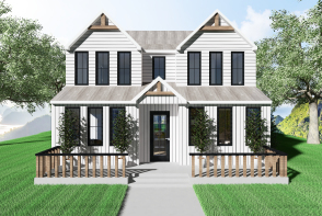Farmhouse LIVING IN THE COUNTRY Design Rendering