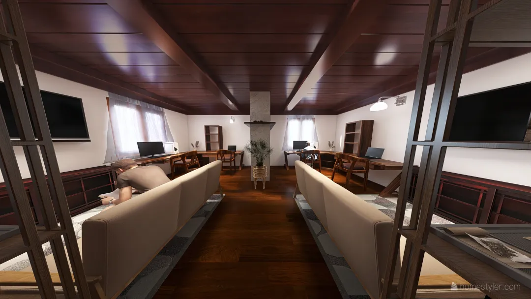 Dream special purpose room, Video game room. 3d design renderings