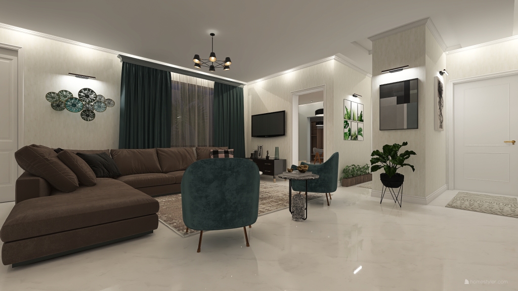 luxury room 3d design renderings