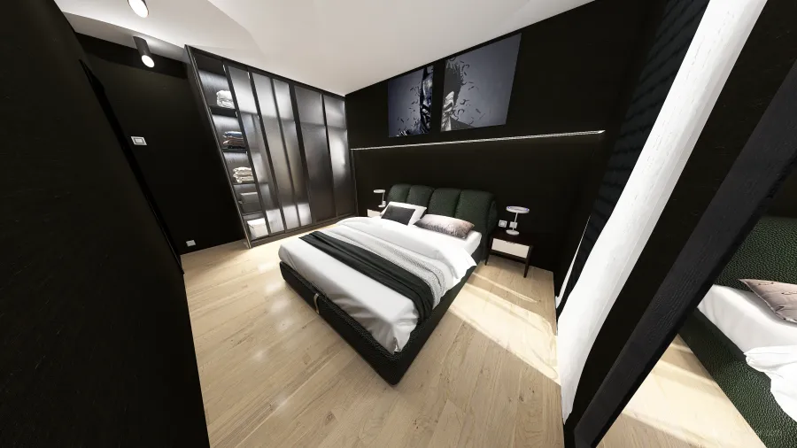 black&white flat 3d design renderings