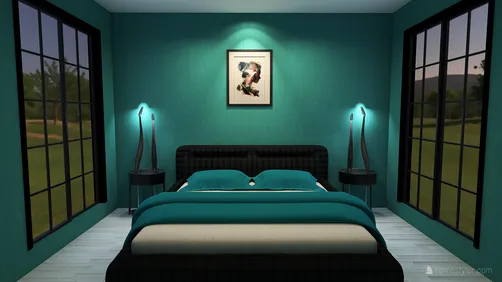 Teal Bed