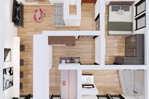 appartement 54 m2 Design Rendering
