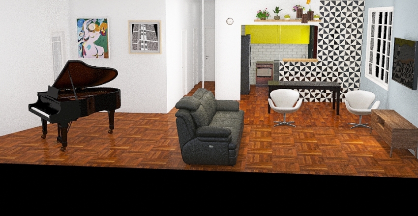 Copy of painel 3 prateleiras 3d design renderings