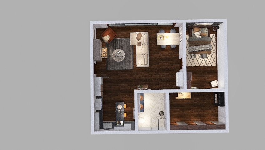 industrial earthy tone apartment 3d design picture 98.51