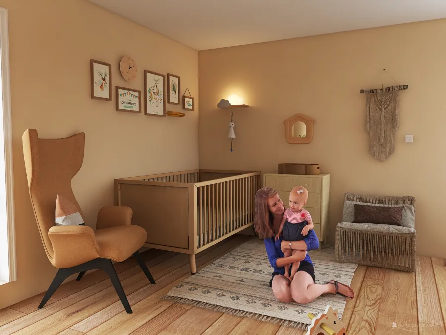 Nursery Room 3d design renderings