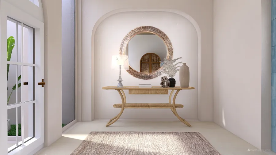 StyleOther WabiSabi WoodTones ColdTones Beige ColorScemeOther Hallway 3d design renderings