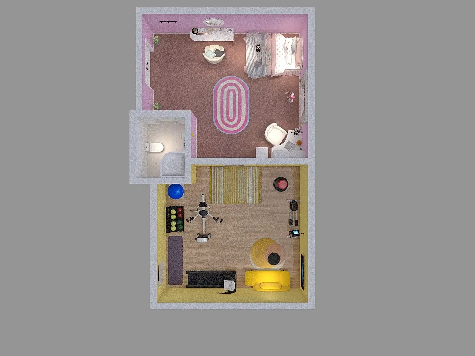 Girl Room Age 4-10 3d design renderings