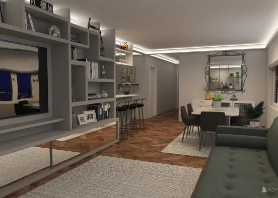 simple apartment Design Rendering