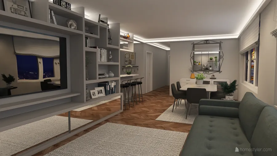 simple apartment 3d design renderings