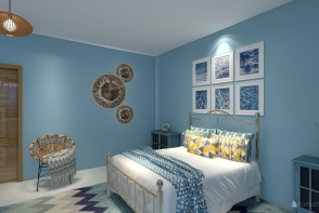 Mamma mia bedroom Design Rendering