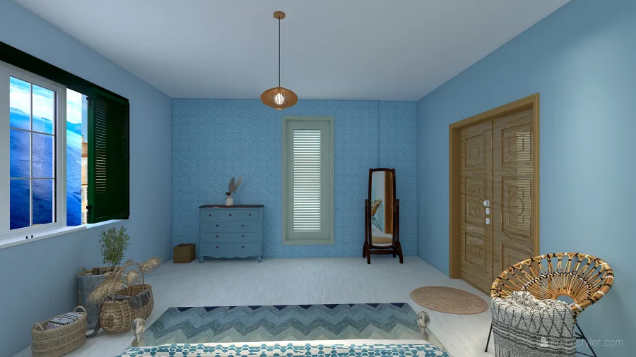 Mamma mia bedroom 3d design renderings