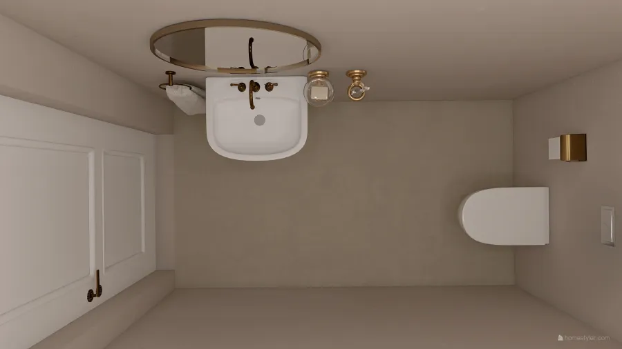 StyleOther WabiSabi WoodTones ColdTones Beige ColorScemeOther Bathroom 3d design renderings