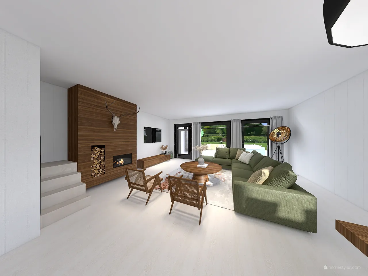 Living room 3d design renderings