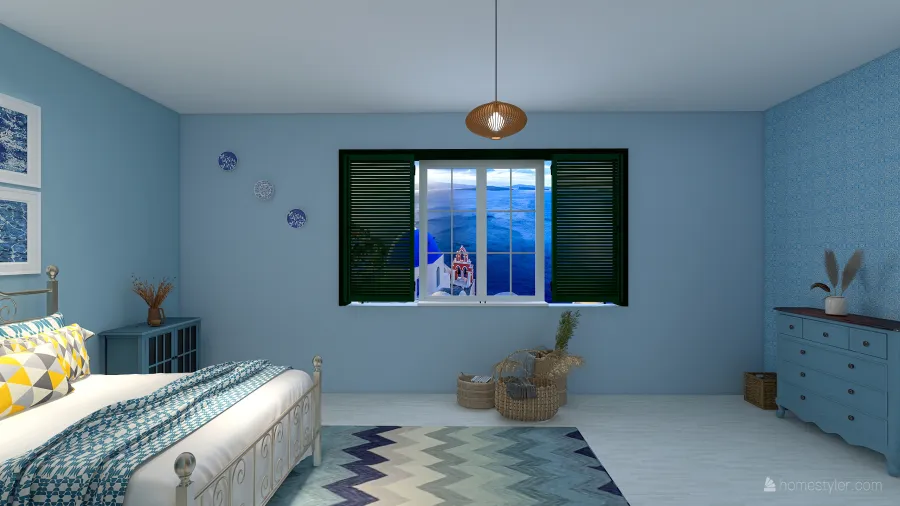 Mamma mia bedroom 3d design renderings