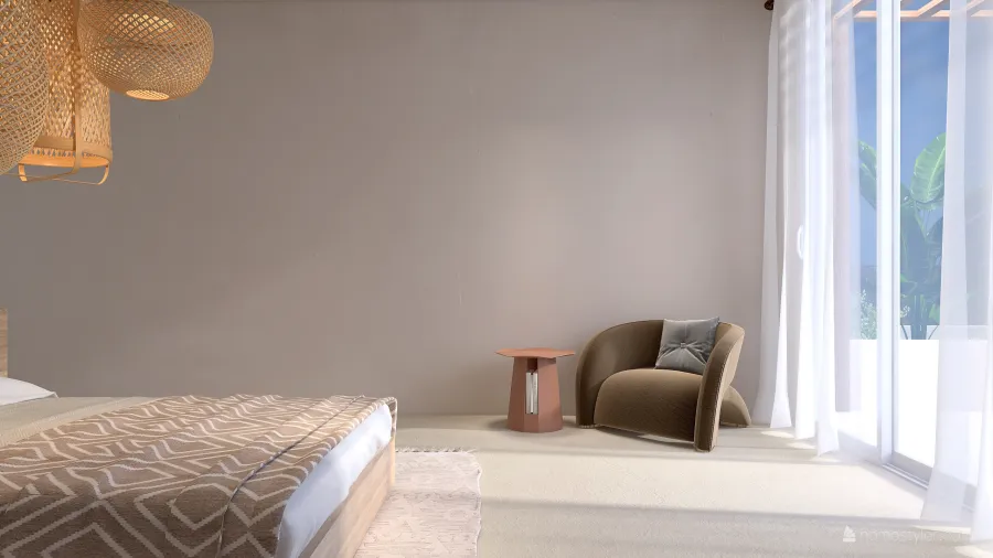 StyleOther WabiSabi WoodTones ColdTones Beige ColorScemeOther Bedroom1 3d design renderings