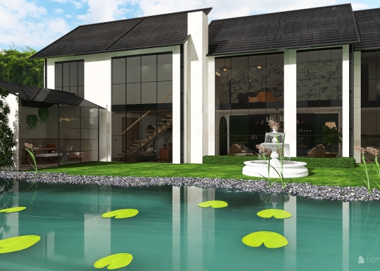 Modern WabiSabi The Lake House Design Rendering