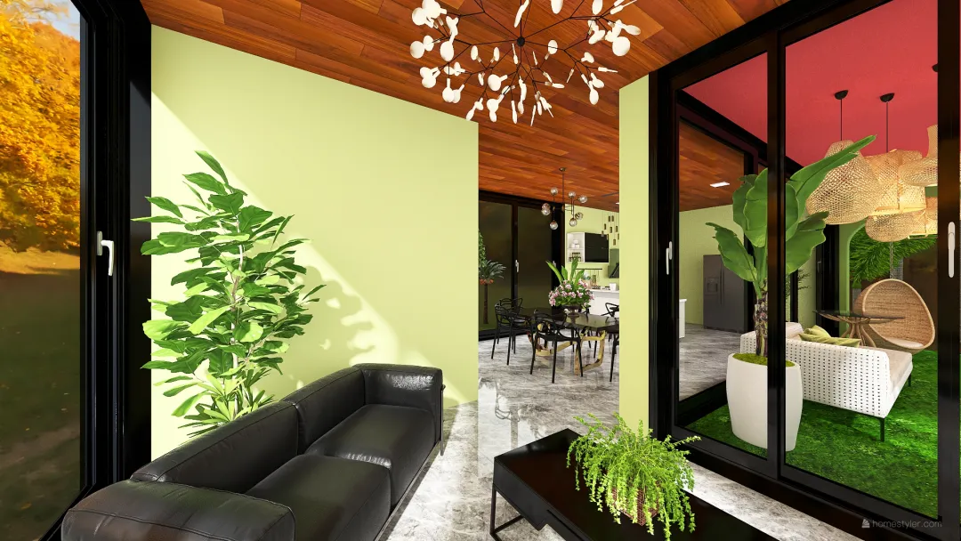 Casa de Vidro 3d design renderings