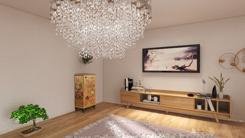 эклектика в гостиной 3d design renderings