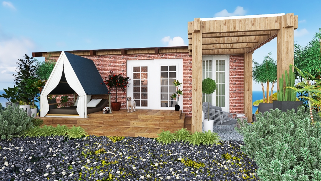 Stone Cottage Living 3d design renderings