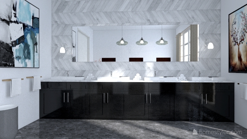 European restaurant Interior Design Render
