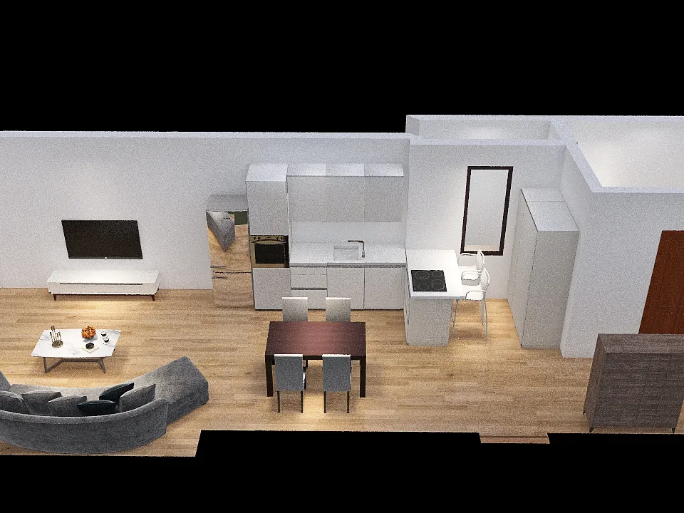 Kitchen idea 2 3d design renderings