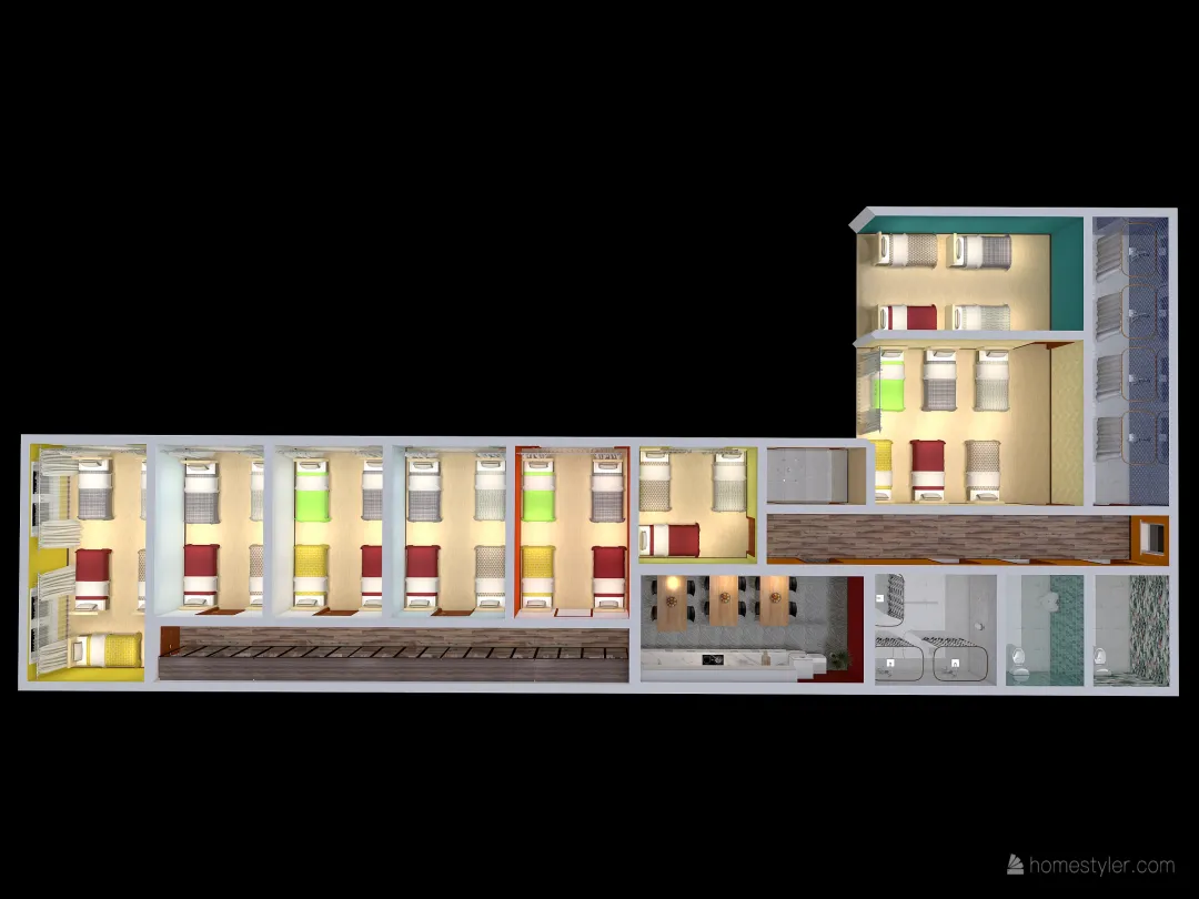 Copy of Hostel Kladno 3d design renderings