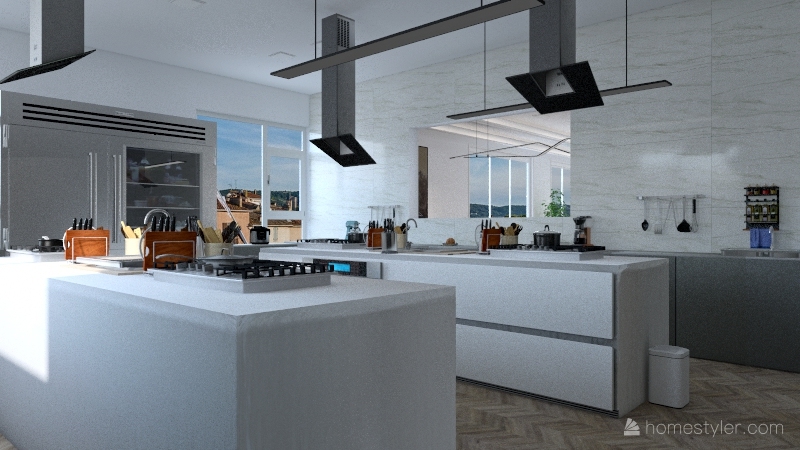 European restaurant Interior Design Render