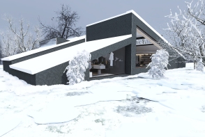 Industrial Modern Casa de invierno Design Rendering