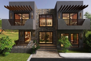 Asian Modern TropicalTheme Shinrin-Yoku House Design Rendering