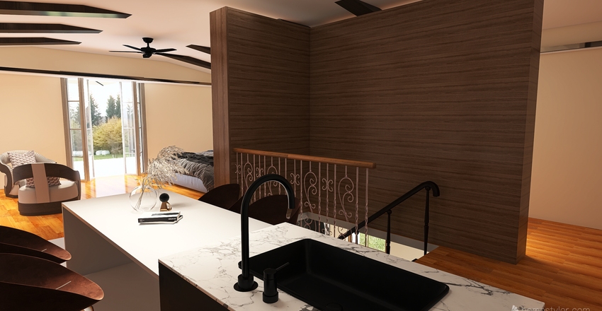 RE do layout of Portugal home Interior Design Render