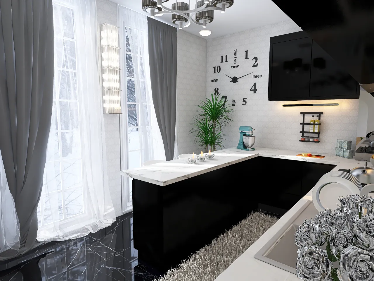 Kitchen 3d design renderings