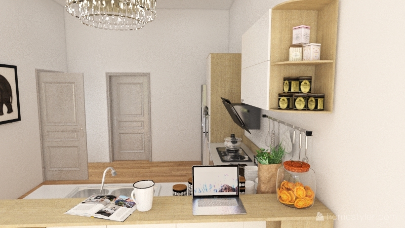 1 Bedroom Apartment Interior Design Render