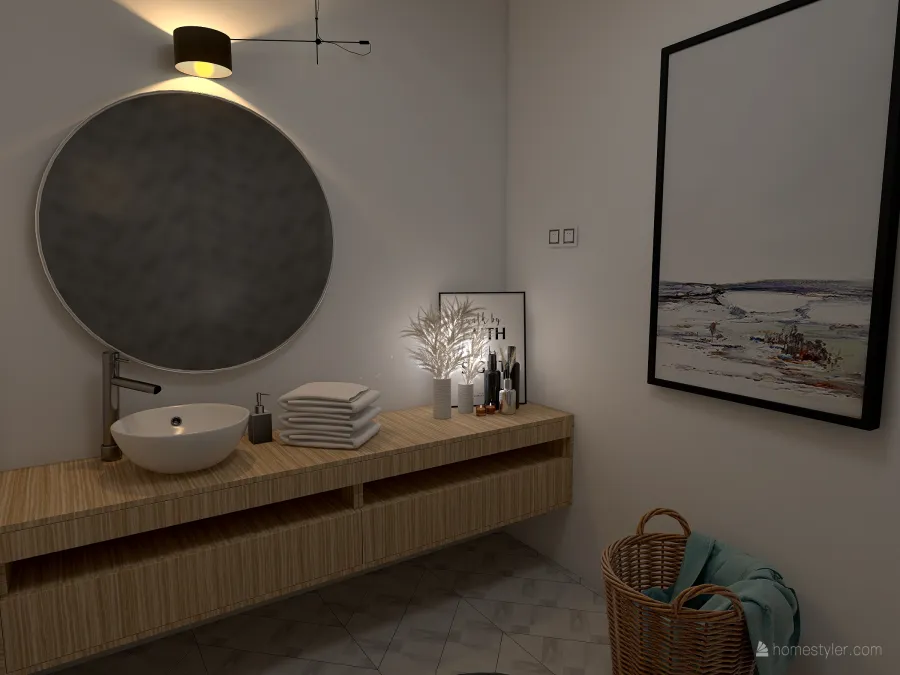 minimalistic scandinavian 3d design renderings