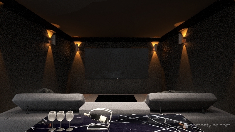 Home Theatre special purpose room Interior Design Render