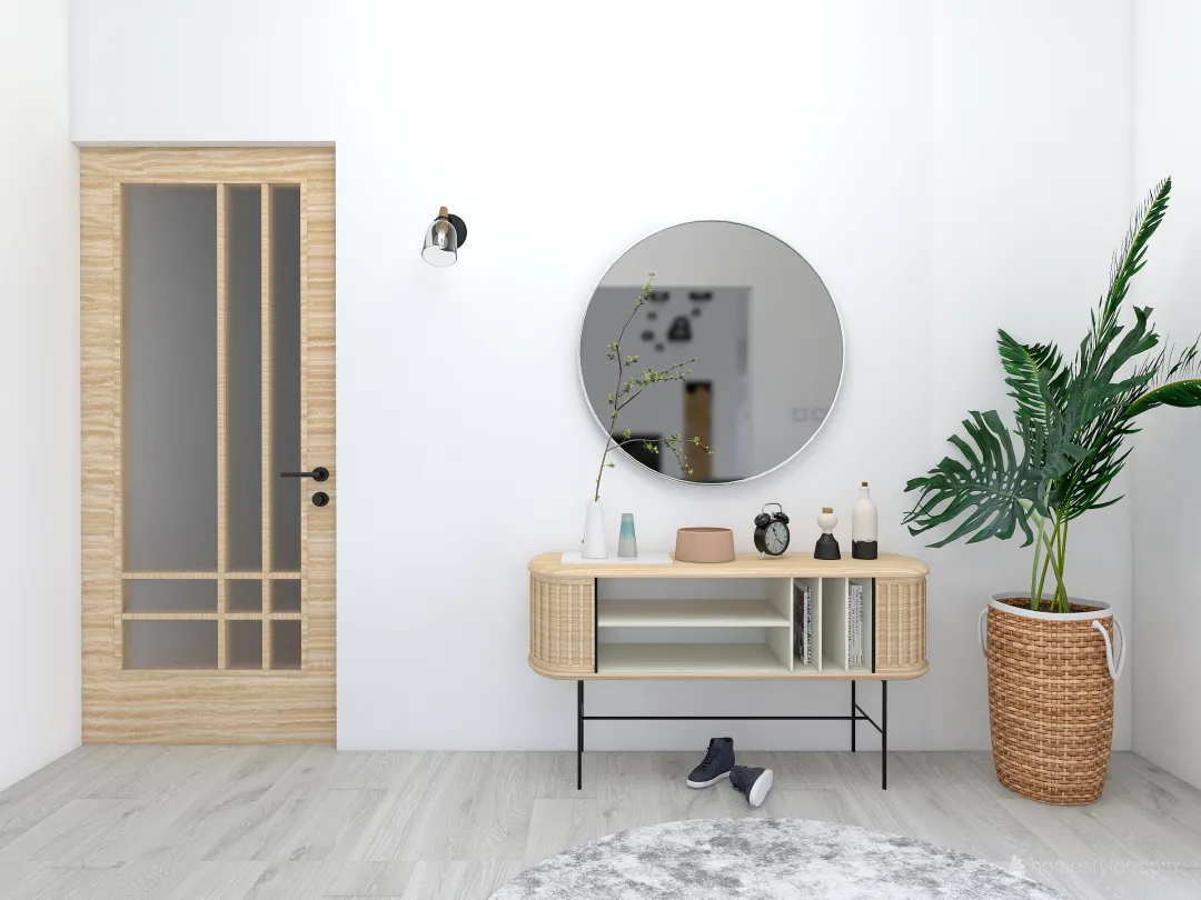 minimalistic scandinavian 3d design renderings