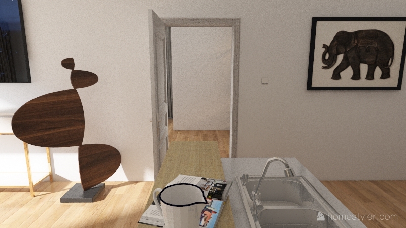 1 Bedroom Apartment Interior Design Render