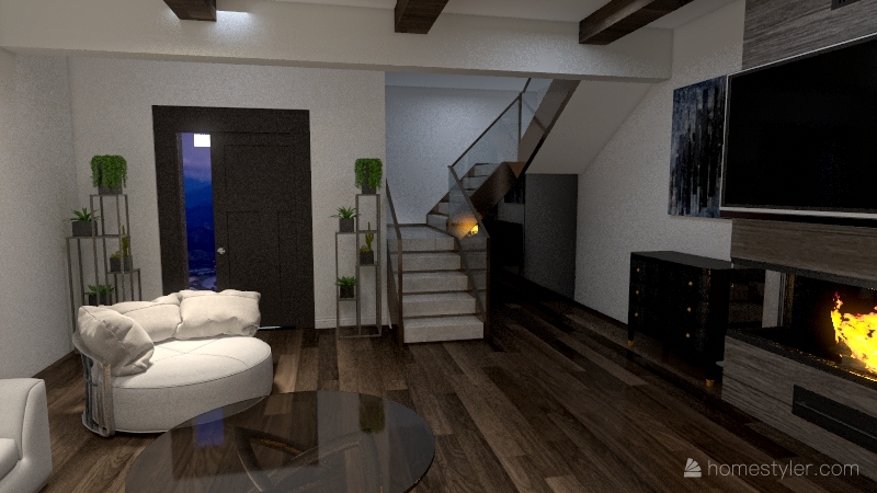 Dream Living Room Interior Design Render