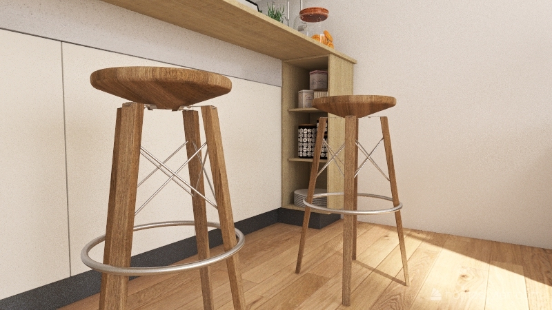 1 Bedroom Apartment Interior Design Render