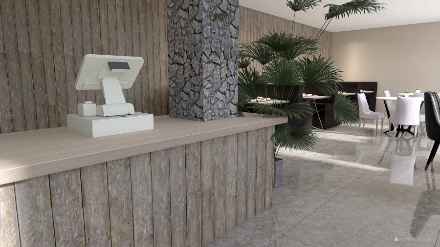 Burger Restaurant 3d design renderings