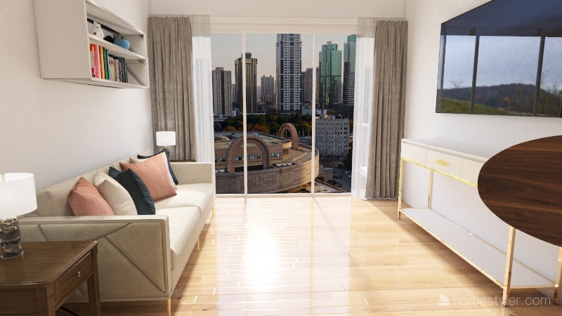 1 Bedroom Apartment Interior Design Render