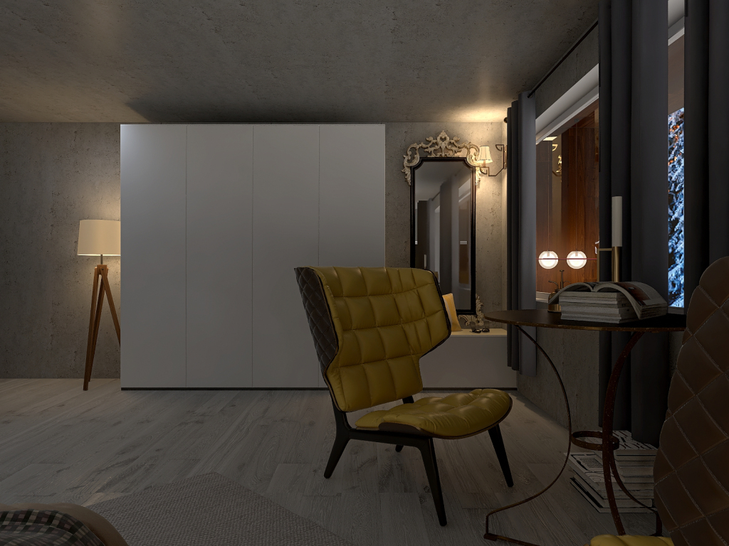 Bedroom Space 3d design renderings