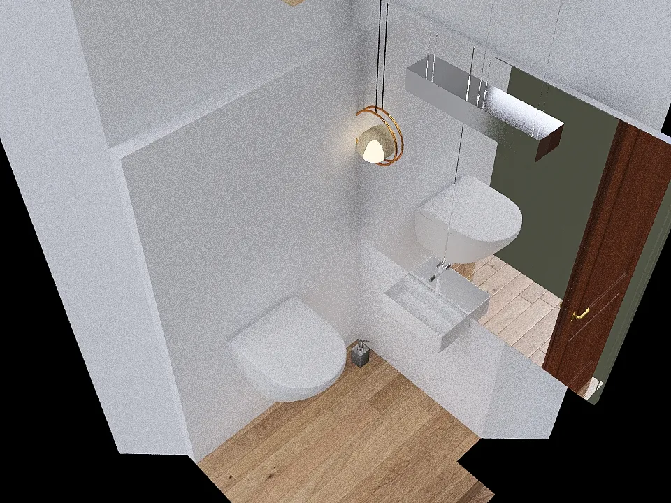 Mala toaleta 3d design renderings
