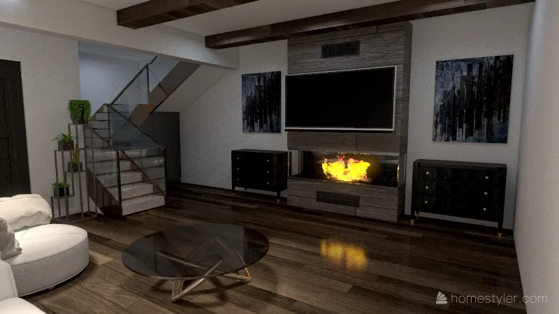 Dream Living Room 3d design renderings