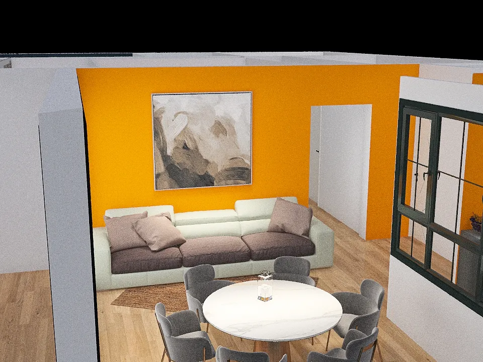 appartement 5chambres avec balcon 3d design renderings
