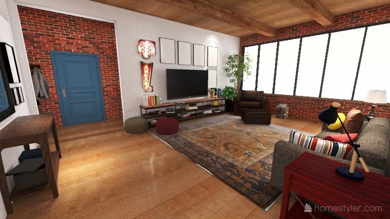 Single Floor Apartment 1908 Building Interior Design Render